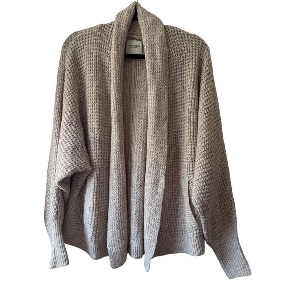 Abercrombie & Fitch Women Small Open Knit Cardigan Sweater -Tan Color - Picture 1 of 10